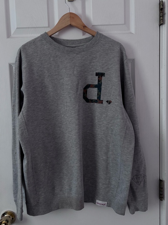 Diamond Supply Co. Other - Diamond Supply Co Camo Logo Crewneck Sweatshirt Grey Mens L